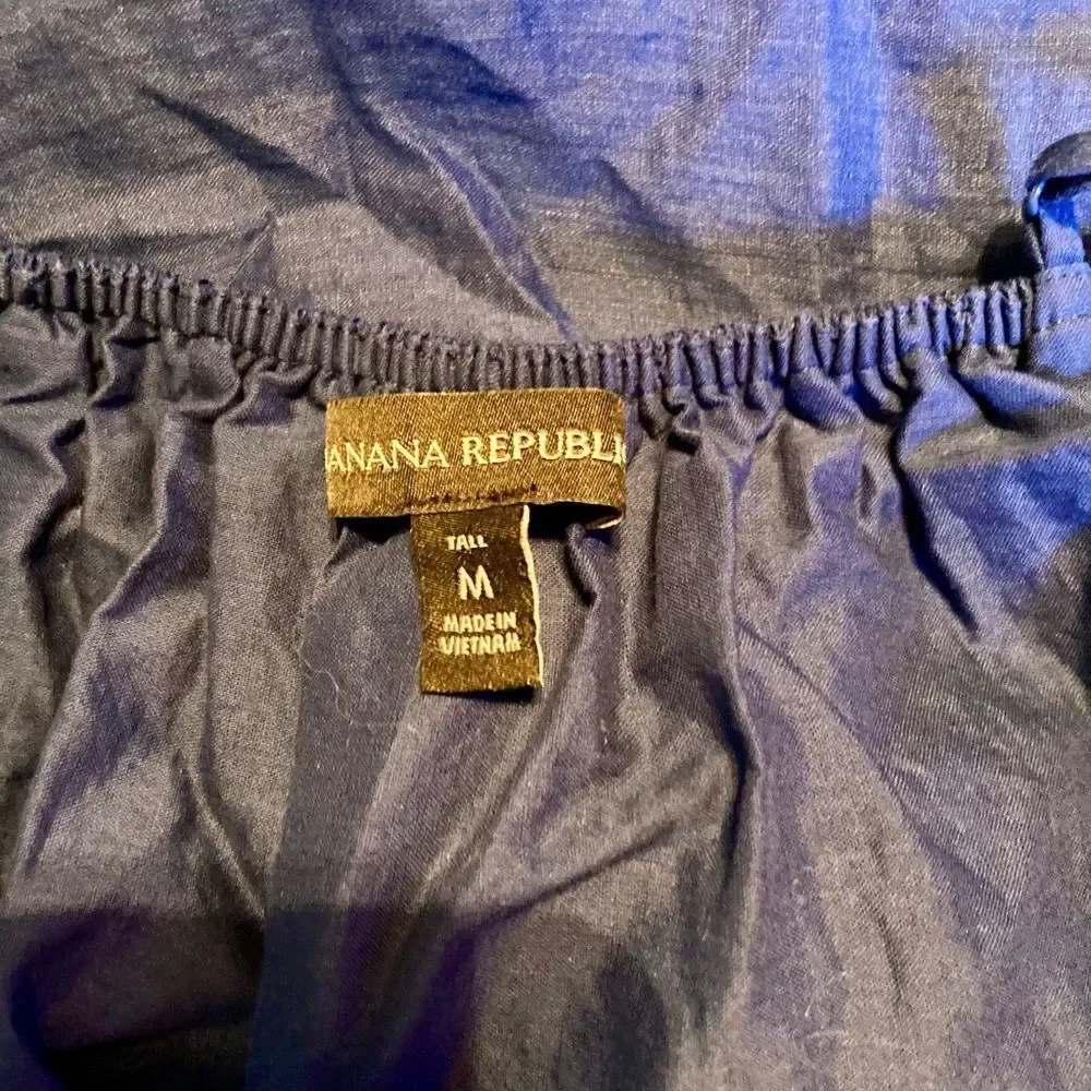 Banana Republic blue criss cross strap blouse - Picture 2 of 5